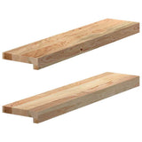 Window Sills 2 pcs Untreated 70x15x2 cm Solid Wood Oak 4009085