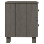 ZNTS Bedside Cabinets HAMAR 2 pcs Light Grey 40x35x44.5cm Solid Wood 340411