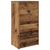 Sideboard with 6 Drawers Old Wood 50x34x96 cm Engineered Wood 855890