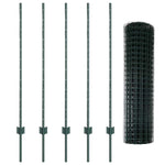 Fence with Posts Green 1.2 x 10 m Steel 3335968