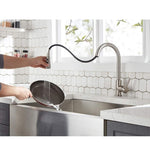 ZNTS 360&deg; Kitchen Sink Mixer Taps Pull Out Spout Spray Single Lever Modern Mono Tap 75041018