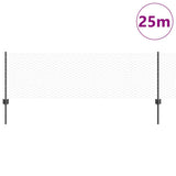 Welded Wire Fence 25 x 0.6 m PVC-Coated Steel Grey Mesh 3336851