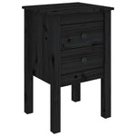 Bedside Cabinets 2 pcs Black 40x35x61.5 cm Solid Wood Pine 813698