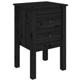 Bedside Cabinets 2 pcs Black 40x35x61.5 cm Solid Wood Pine 813698