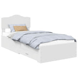 Bed Frame with Headboard White 90 x 190 cm Engineered Wood 3413247