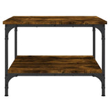 Coffee Table Smoked Oak 55x55x40 cm Engineered Wood 832830