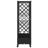 Raised Bed with Trellis and Roof Black 202.5 x 40 x 127 cm PP 3423161