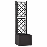 Garden Raised Bed with Trellis&Self Watering System Anthracite 313965