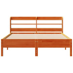 Bed Frame without Mattress Wax Brown 140x200 cm Solid Wood Pine 3306890