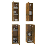 ZNTS TV Cabinets 4 pcs Smoked Oak 30.5x30x90 cm Engineered Wood 3120329