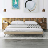 Bed Headboard With Cabinet Smoked Oak Engineered Wood 3115737