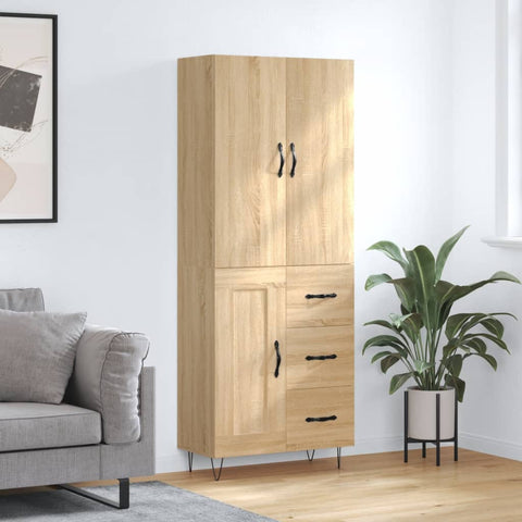 Highboard Sonoma Oak 69.5x34x180 cm Engineered Wood 3198108