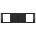 ZNTS Wall Shelf Black 102x30x29 cm Engineered Wood 806257