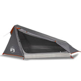 Camping Tent Tunnel 1-Person Grey and Orange Waterproof 94610