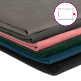 Cushion Cover 12 pcs HEERLEN Dark Green 40 x 80 cm Velvet 909822