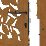 Garden Gate 100x200 cm Weathering Steel Leaf Design 4100968