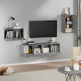 4 Piece TV Cabinet Set Grey Sonoma Engineered Wood 3120261