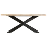 Dining Table 180x90x76 cm Solid Bleached Mango Wood 285964