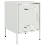 ZNTS Bedside Cabinet White 36x39x50.5 cm Steel 842920