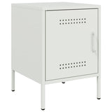 ZNTS Bedside Cabinet White 36x39x50.5 cm Steel 842920