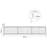 Gabion with 5 mm Wire and 10x10 cm Mesh 300x50x50 cm 3465192