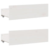 Bookcase Bed without Mattress White 135x190 cm Double Solid Wood Pine 3308976