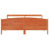 Bed Frame without Mattress Wax Brown 180x200 cm Super King Solid Wood Pine 3306959