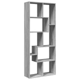 Room Divider Bookcase Grey Sonoma 67x25x161.5 cm Engineered Wood 858080