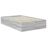 Bed Frame Grey Sonoma 120 x 200 cm Engineered Wood 3408695