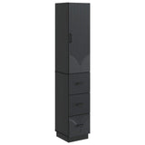 Cabinet Set 2 pcs Black 33 x 34.5 x 87 cm Engineered Wood 3416809