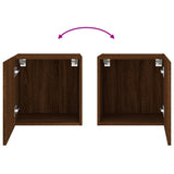 TV Wall Cabinets 2 pcs Brown Oak 40.5x30x40 cm Engineered Wood 836909