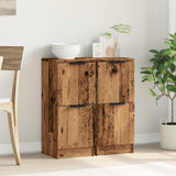 Sideboards 2 pcs Old Wood 30x30x70 cm Engineered Wood 856960