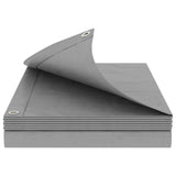 Tarpaulin with Eyelets Light Grey 8 x 8 m 180 gsm PE 42039316