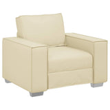 Sofa Chair 59 cm with Cushion Cream Faux leather 4105040