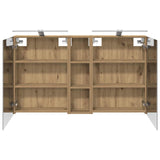 Bathroom Cabinet Set 3 pcs 120 x 14.5 x 70 cm Engineered wood 3403759