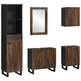 Bathroom Furniture Set with Drawer 5 pcs White Engineered Wood 3310057