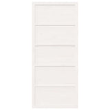 Barn Door White 100 x 2.5 x 208 cm Solid Pine Wood 870405