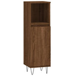 ZNTS 3 Piece Bathroom Furniture Set Brown Oak Engineered Wood 3190306