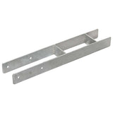 Fence Anchors 6 pcs Silver 10x6x60 cm Galvanised Steel 145303