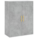 Highboard Concrete Grey 69.5x34x180 cm Engineered Wood 3195839