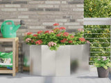 Planter Silver 90 x 45 x 50 cm Stainless Steel 883714
