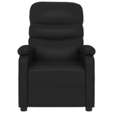 Recliner Chair Black Faux Leather 342686