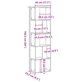Bookcase 5-Tier Grey Sonoma 45x23.5x162.5 cm Engineered Wood 852785
