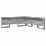 Storage Headboard with Shelf Grey Sonoma 180 cm Engineered Wood 3335514