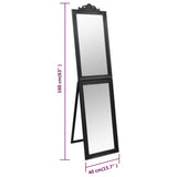 Free-Standing Mirror Black 40x160 cm 351523