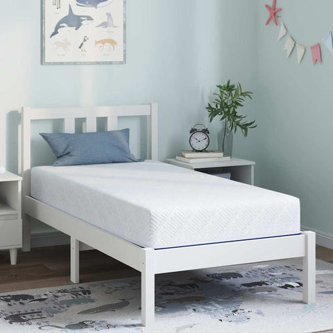 Mattress White and Blue 80 x 160 cm Gel Memory Foam 4106334