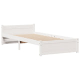 Bookcase Bed without Mattress White 90x190cm Single Solid Wood Pine 3322458