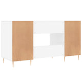 Desk White 140x50x75 cm Engineered Wood 829532