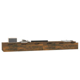 Wall Cabinets 2 pcs Smoked Oak 102x30x20 cm Engineered Wood 3115905
