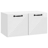 Wall-Mounted TV Cabinet High Gloss White 59.5 x 31 x 30 cm 898709